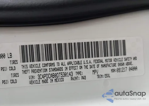 2013 Dodge Journey American Value Pkg из США, поврежденный, VIN 3C4PDCAB0DT530143